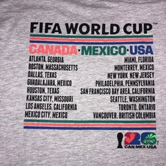 FIFA World Cup 2026 Host Cities T-Shirt Mens XXL Gray Canada Mexico USA NWT