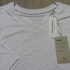 TOMMY BAHAMA Mens 2XLB 2XL BIG T SHIRT COASTAL CREST V NECK WHITE HAWAIIAN