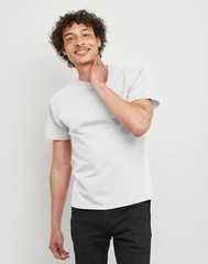 Hanes Men’s 5XL Short Sleeve Cotton Crewneck T-Shirt 3Pk White Comfort