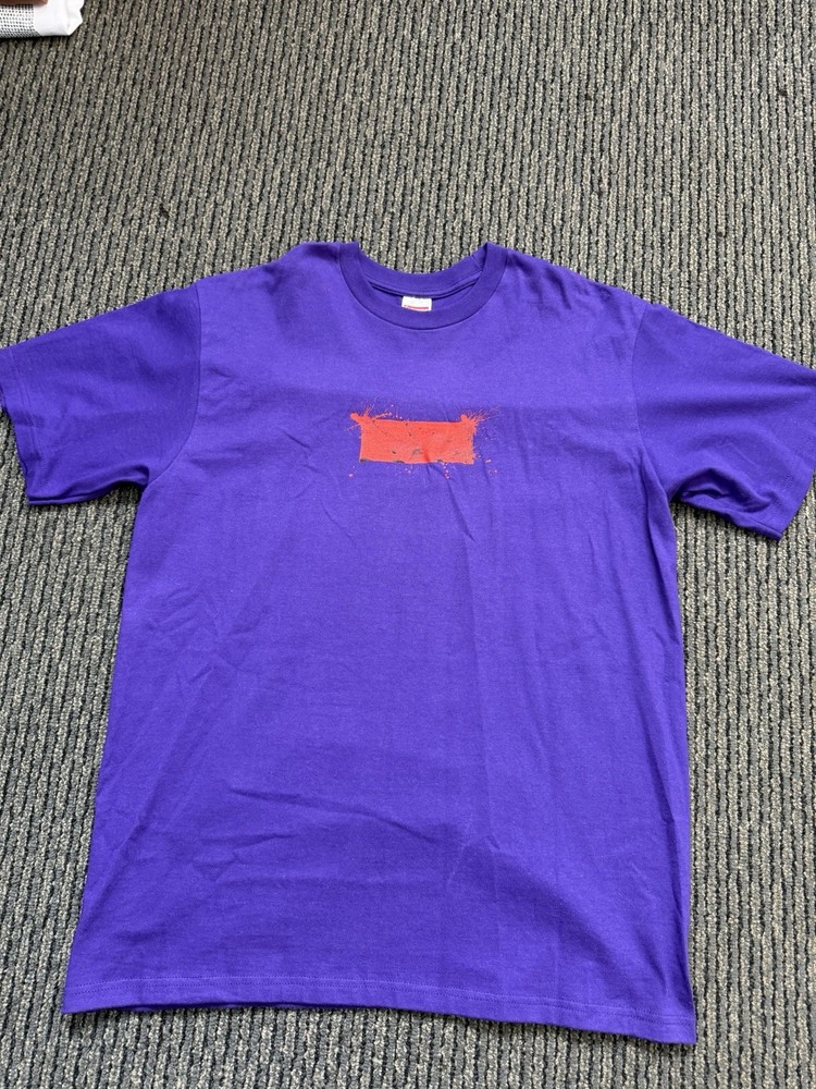 Supreme Ralph Steadman Box Logo Tee shirt Large purple