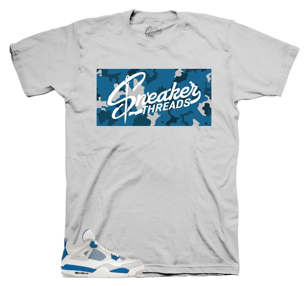 Sneaker Tees Match Jordan 4 Industrial Blue Shoes Military – ST Box Shirt
