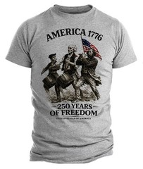 America 1776 Shirt Spirit of 76 Patriotic 250 Years Freedom 4th July T-shirt