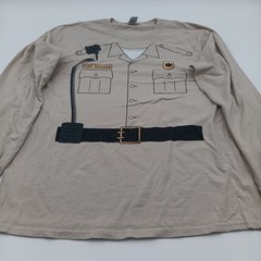 Gildan T Shirt Mens Large Tan Park Ranger Uniform Graphic Print