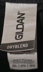GILDEN Mens Black Dry Blend Crew Neck Short Sleeves T-Shirt 2-Pack Size 5XLG
