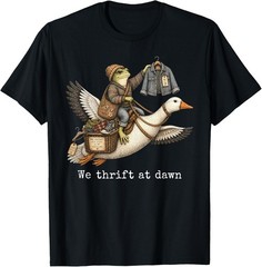 We Thrift At Dawn Funny Frog Thriftcore Store Antiques Lover T-Shirt