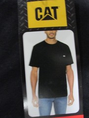 Cat workwear t shirt with Pocket Men’s SZ M 100 cotton Black NWT