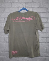 Vtg Ed Hardy T Shirt Small Skull Hearts Love Kills Slowly Christian Audiguer Y2K