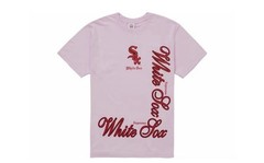 Supreme Chicago White Sox Logo Graphic Pink Cotton Crew Neck T-Shirt Men’s L