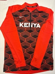 Nike Running Team Kenya Half Zip Pullover Dri-fit shirt Reflective Sz Medium