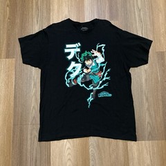 My Hero Academia Anime Black Graphic T-shirt Size XL