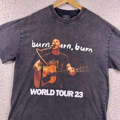 Zach Bryan Burn Burn Burn World Tour 2023 T-Shirt Mens Large Black Concert Merch