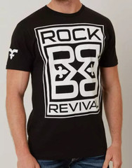 ROCK REVIVAL JEANS Black FARROW Regular Fit Short Sleeve Graphic T-shirt NWT