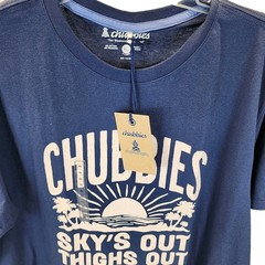 Chubbies T-Shirt Men’s XL The No Brainer Non Pocket Graphic Blue New Shirt Tags