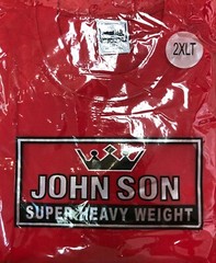 Plain Tall T-shirts Round Neck[JOHN SON]Super Heavy Weight[L~7XL]Big Size Single