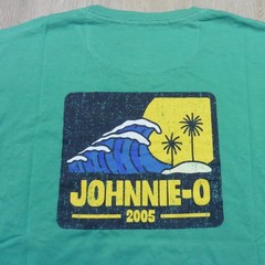 JOHNNIE O Mens M MEDIUM T SHIRT VINTAGE WAVE SEAGLASS SHORT SLEEVE GOLF SURFER