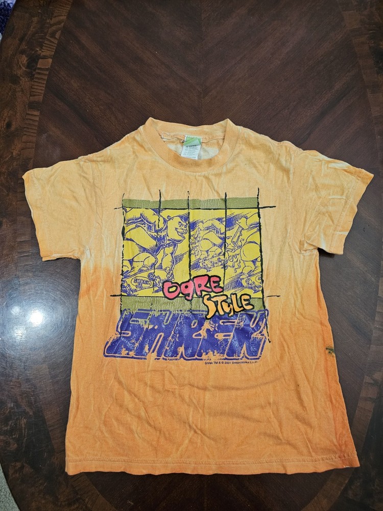 2001 Vintage Ogre Style Shrek Skateboard T Shirt Size Medium Used As-Is See Pics