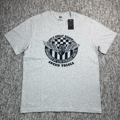 Levis Shirt Mens Small Relaxed Great Highway Speed Trials Short Sleeve Gray NWT