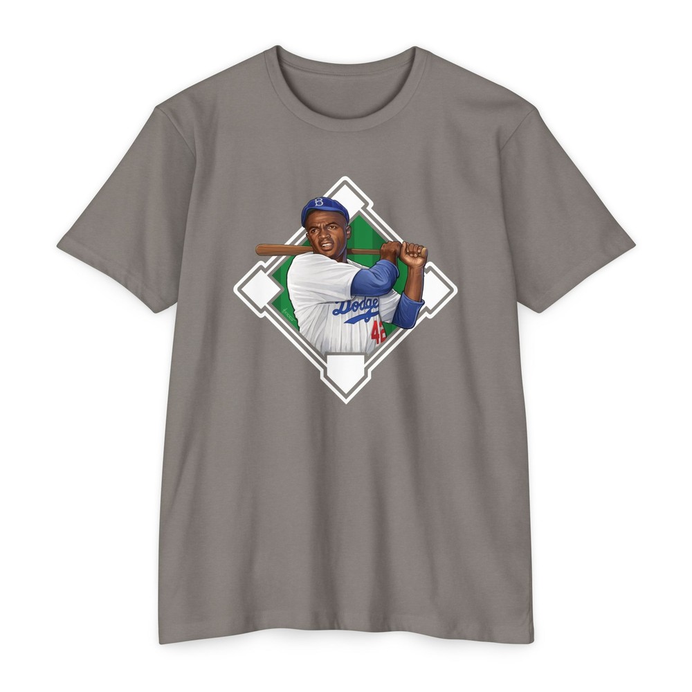 Jackie Robinson Dodgers Unisex CVC Jersey T-shirt