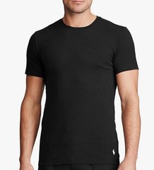 3 PACK POLO RALPH LAUREN STRETCH SLIM FIT COTTON GRAY BLACK CREW NECK T SHIRTS