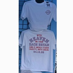 Zach Bryan With Heaven On Tour Charlotte, NC Apr 18, 2026T-Shirt or Hoodie
