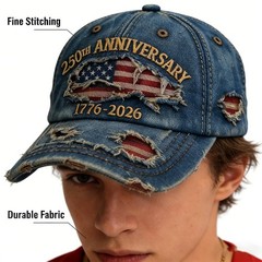 USA 250th Anniversary Hat 1776-2026 – USA Patriotic Baseball Cap, Adjustable …
