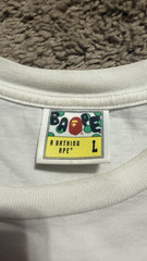 A Bathing Ape BAPE White Ape Head Graphic Cotton Tee Mens L *real not a rep*