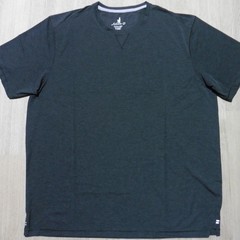 JOHNNIE O Mens L LARGE COURSE T SHIRT PERFORMANCE SHORT SLEEVE HEATHER BLACK