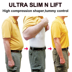Men Body Slimming Vest Tummy Shaper Underwear Compression Waist Trainer Tank Top