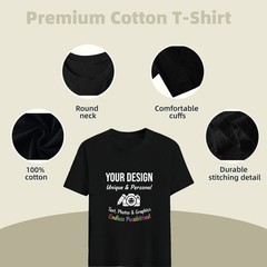 Custom Adult T-Shirt – Front & Back Print with Your Image – Personalized Design