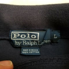 Vintage 90s Polo Ralph Lauren Turtleneck T Shirt Navy Blue Red Pony Logo Large