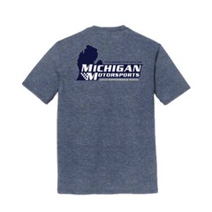 Michigan Motorsports Logo Navy Frost Car T-Shirt