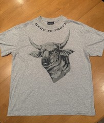 Zach Bryan Shirt Mens L Gray 2023 Tour Double Sided Here to Prove Bull Concerts