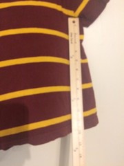 STK 871 Abercrombie Kids Youth Boys T-shirt Small Short Sleeve Maroon Stripe