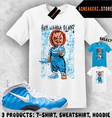 Shirt Matching Foamposite Pro University Blue Match Sneaker Sneakerhead Chucky