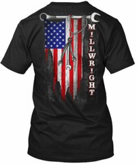 Easy care Proud Millwright Cotton Crew neck T-Shirt Made in USA S-5XL