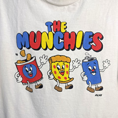 A-Lab Men’s T-Shirt The Munchies Funny Graphic Large White Streetwear Thrashed