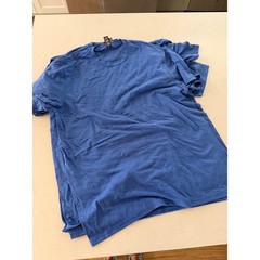 District Perfect Tri Crew Neck Tee Mens Large Heather Royal Blue Tri-Blend Shirt