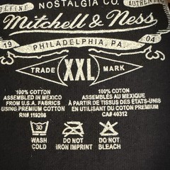 Fanatics New Mitchell & Ness One Logo Heritage Black Promo T Shirt 2XL