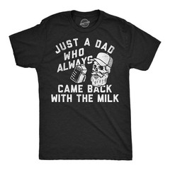 Mens Funny T Shirts Just A Dad Who Always Came Back With The Milk Sarcastic
