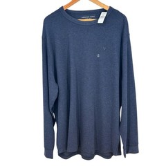American Eagle Super Soft Long Sleeve Waffle Knit Shirt Blue XXXL
