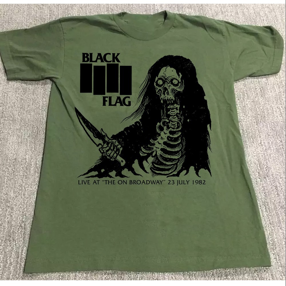 Retro Black Flag Band Cotton All Size Shirt C59.196
