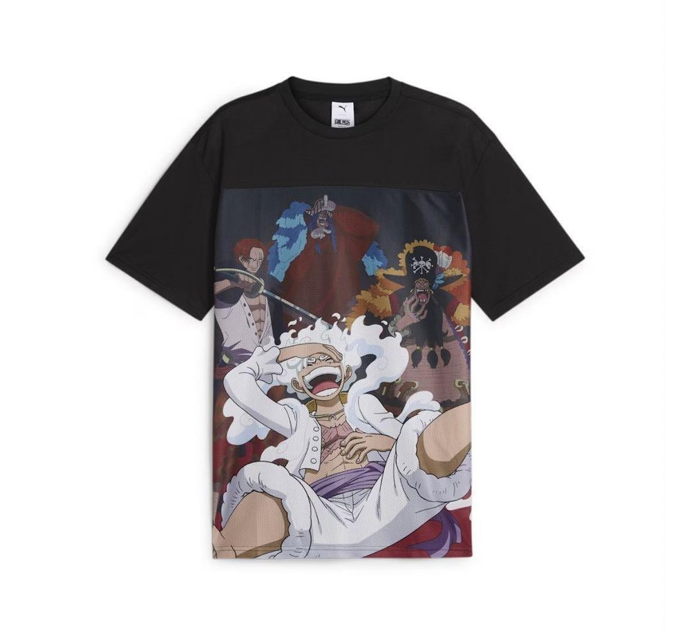 PUMA x One Piece AOP Short Sleeve T-Shirt Black New Four Emperors Unisex Japan