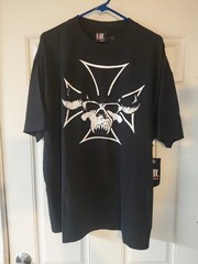 RARE Danzig Megadeth MISPRINT SHIRT Iron Cross – Giant Vintage T-Shirt. SEE PICS