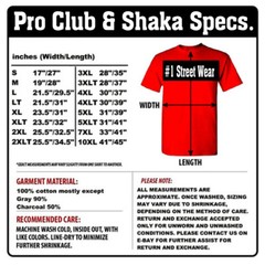 Graphic Skull Big Tall Men’s Pro Club Shaka Hip Tee Shirt J1 Shadow Reaper