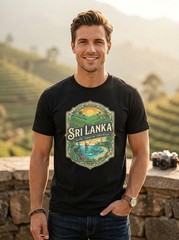 Sri Lanka Tropical Graphic T-Shirt Unisex Travel Tee