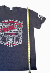 Veteran Tribute Ride 2016 POW Large Harley Davidson Motorcycle T-Shirt USA Flag