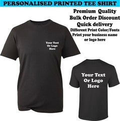 Personalised Any Text / Logo Printed T-Shirt Workwear Uniform Company Tee top