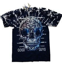 Skull T-Shirt With Studs Amazing 3D Artwork Quality Thick Cotton Medium NEW