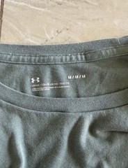 Under Armour Freedom Flag Graphic Loose Knit Cotton Crew Neck T-Shirt M Green