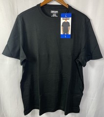 Kirkland Signature Men’s Lot of (5) BLACK 100% Pima Tee Pick Size M, L, XL NWT